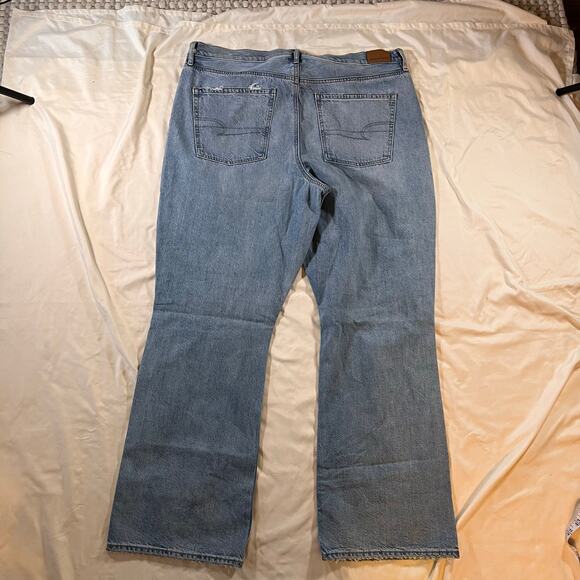 NWOT American Eagle Plus High Rise 90s Bootcut Light Wash Jean Wmns 18 Boho - Picture 5 of 11